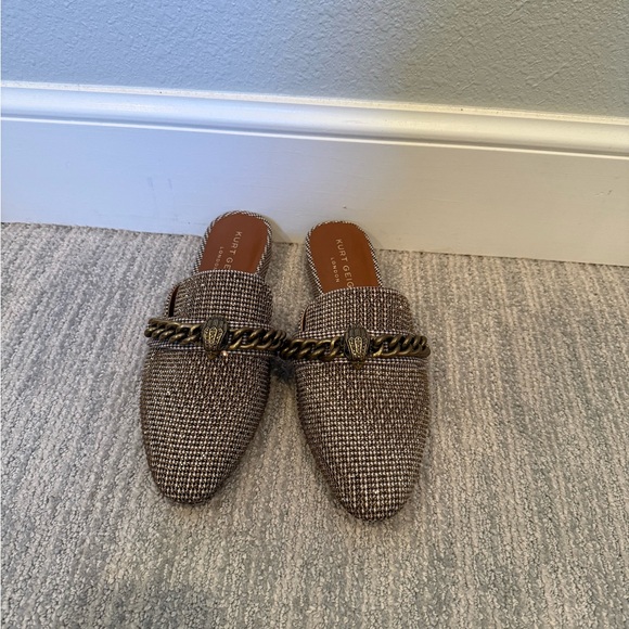 Kurt Geiger Gold and Brown Mules - Picture 2 of 2